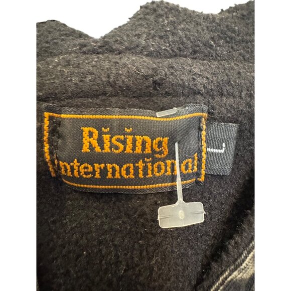 Rising International Womens Patchwork Hooded Full Zip Jacket Size L Multicolor C - Picture 4 of 6